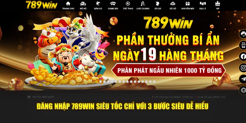 Thao tác đăng nhập 789win